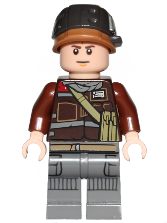 Минифигурка Lego Star Wars Rebel Trooper - Light Nougat Head, Helmet with Pearl Dark Gray Band sw0805 N